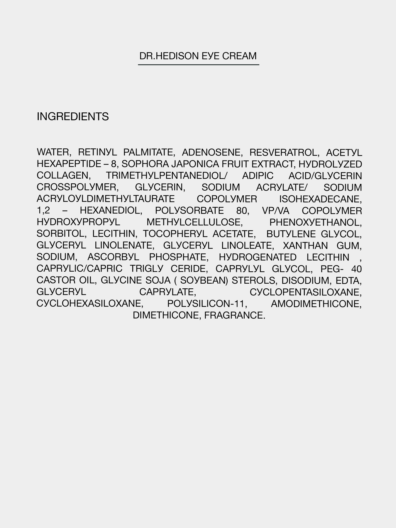 Крем под глаза Dr.HEDISON модель 12158600 Фото