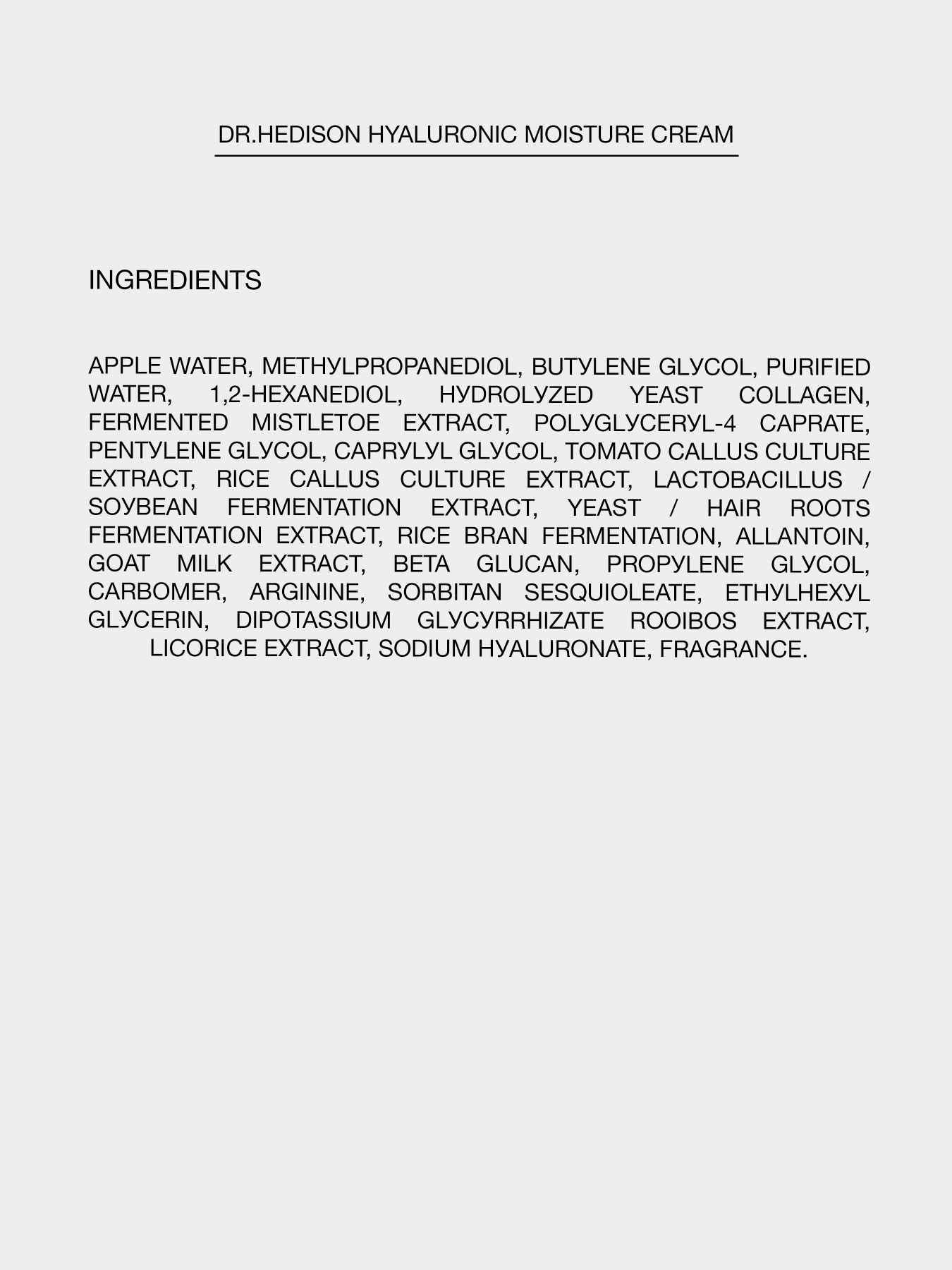 Увлажняющий крем Dr.HEDISON модель 12150706 Фото