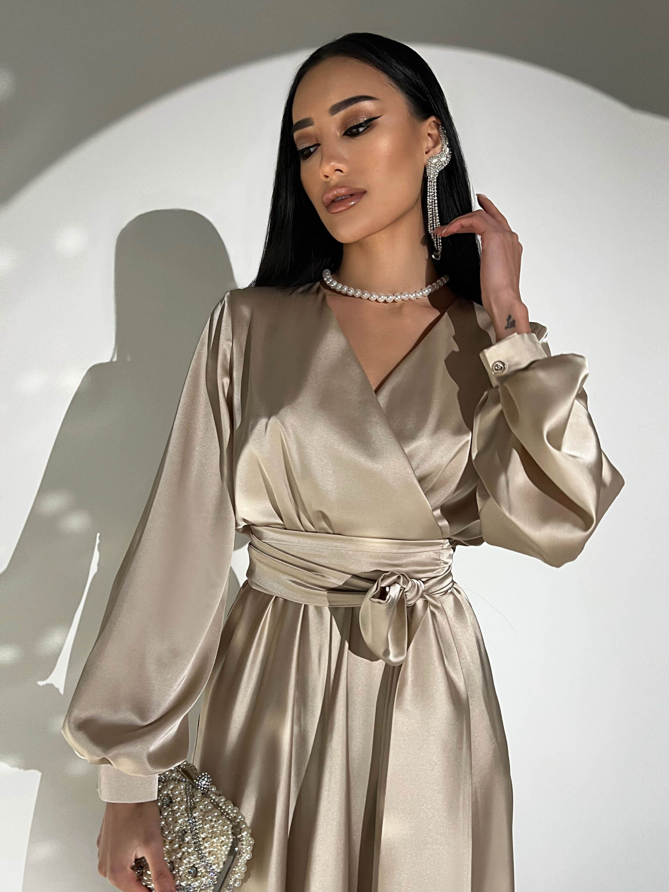 Платье макси Jadone Fashion модель Suknya_Shyk_bej Фото