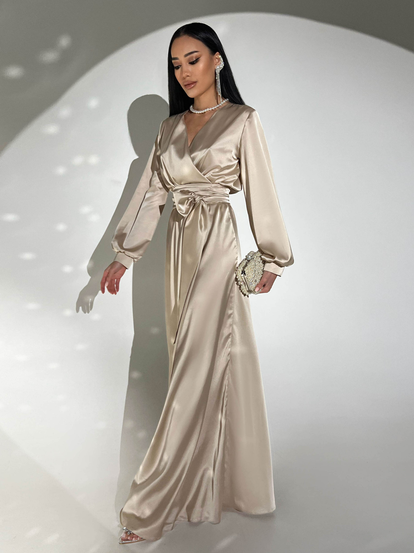 Платье макси Jadone Fashion модель Suknya_Shyk_bej Фото