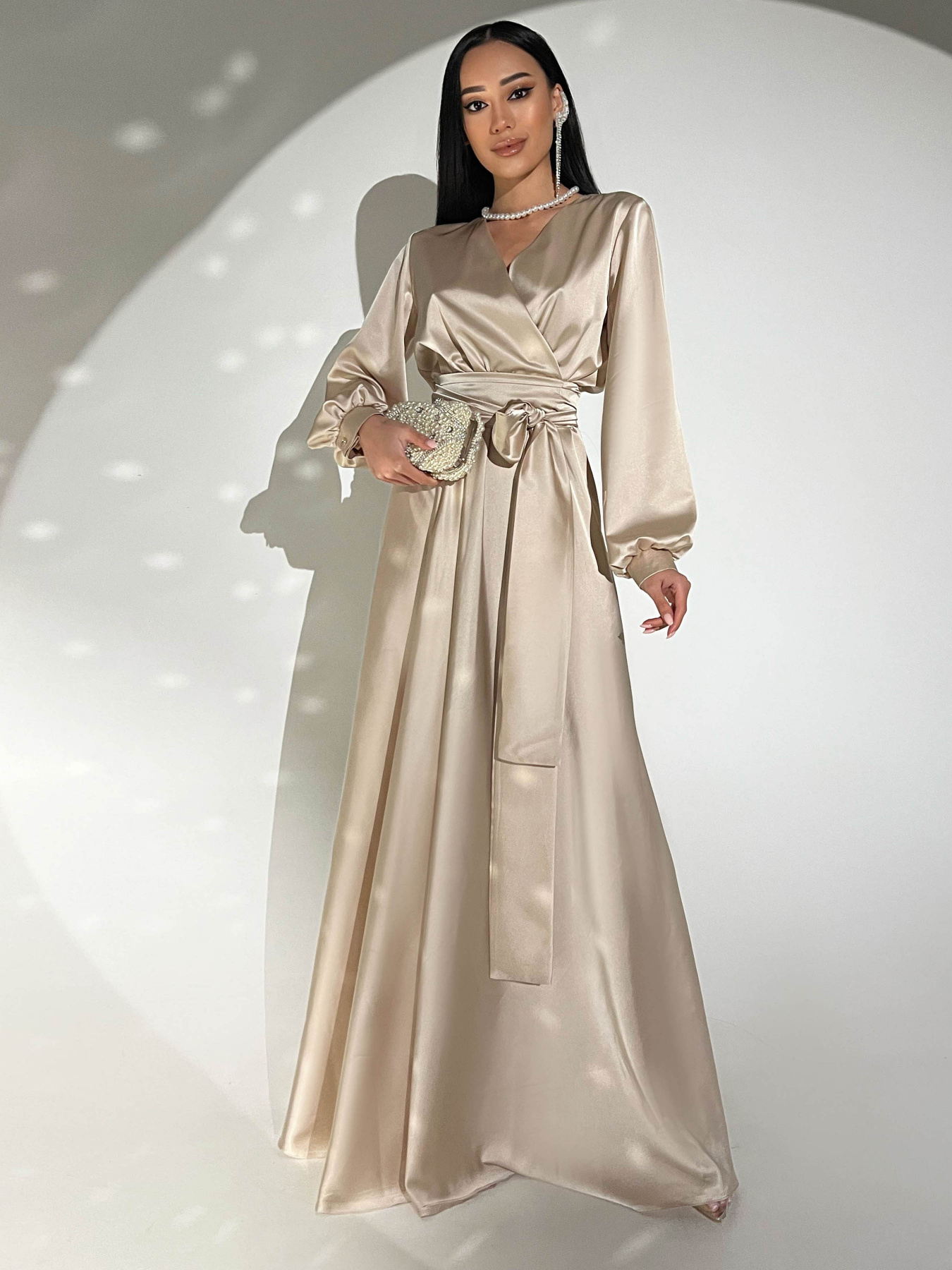 Платье макси Jadone Fashion модель Suknya_Shyk_bej Фото