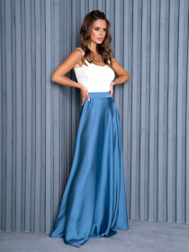 Юбка макси ISSA Plus модель 14128_blue Фото