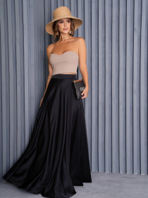 Спідниця максі ISSA Plus модель 14128_black Фото