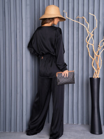 Повседневный костюм ISSA Plus модель 14129_black Повседневный костюм ISSA Plus модель 14129_black Фото