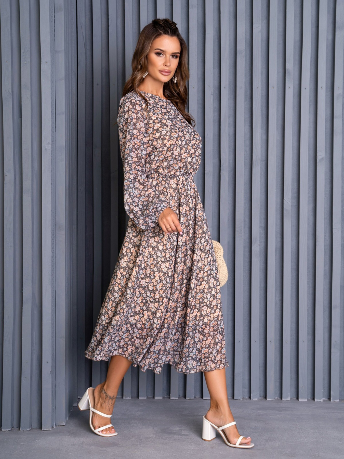 Платье миди ISSA Plus модель 14134_multicolor Фото