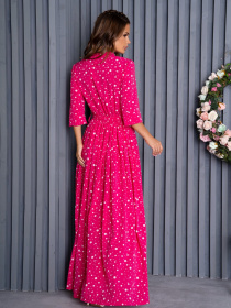 Платье макси ISSA Plus модель 14142_crimson Платье макси ISSA Plus модель 14142_crimson Фото