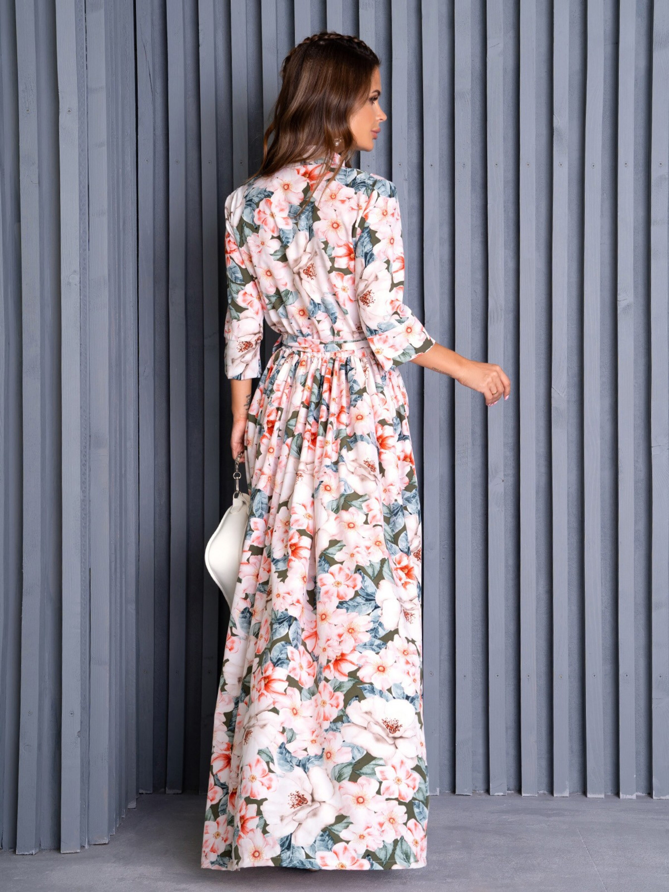 Сукня максі ISSA Plus модель 14143_multicolor Фото