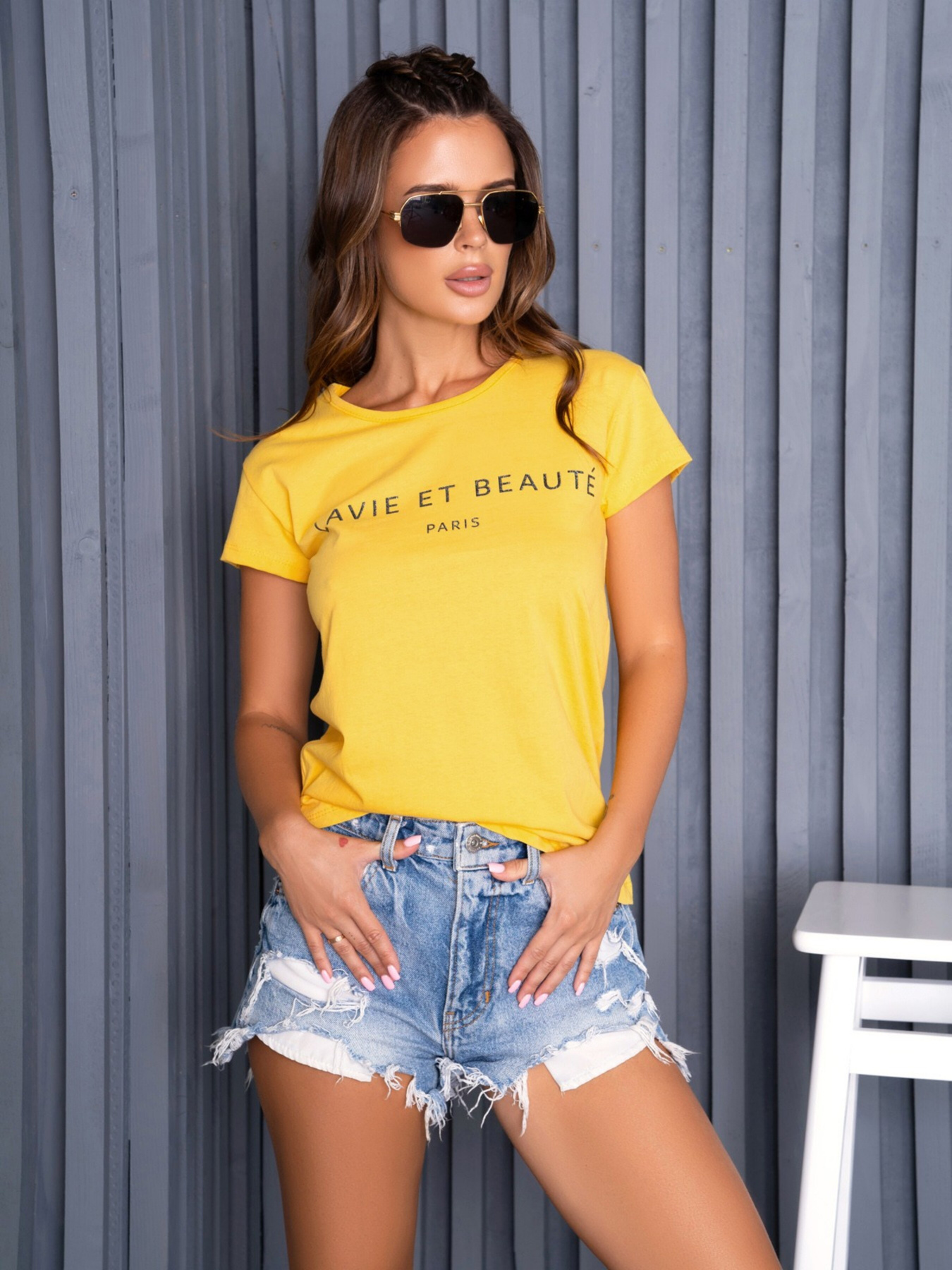 Футболка ISSA Plus модель WN20-250_yellow Фото