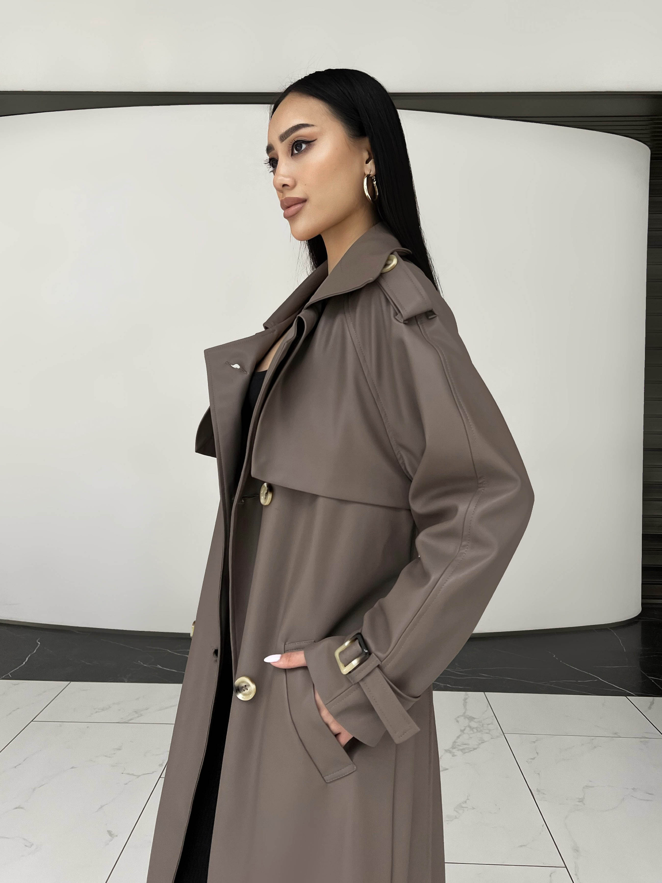 Тренч Jadone Fashion модель Trench_Nekst_podovzhenyy_mokko Фото