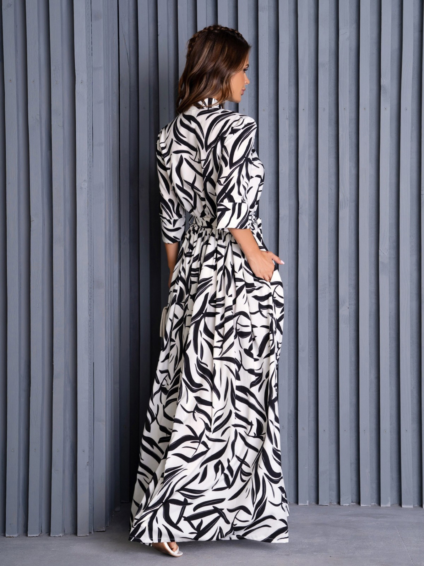 Платье макси ISSA Plus модель 13814_white Фото