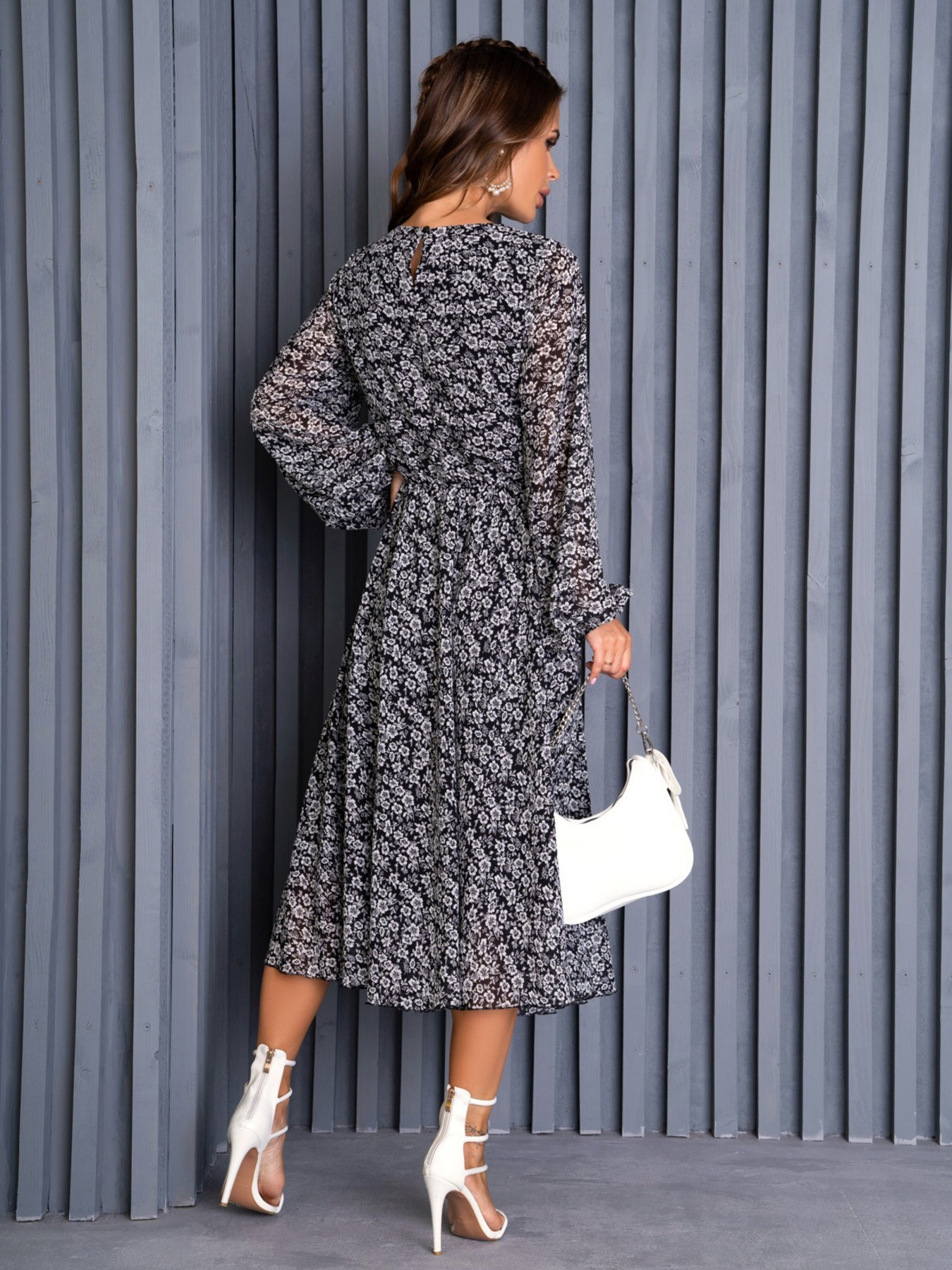 Сукня міді ISSA Plus модель 14136_black Фото