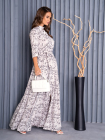 Сукня максі ISSA Plus модель 14139_grey Фото