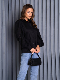 Рубашка ISSA Plus модель SA-481_black Фото