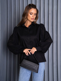 Рубашка повседневная ISSA Plus модель SA-481_black Фото