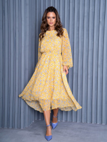 Платье миди ISSA Plus модель 14133_multicolor Фото