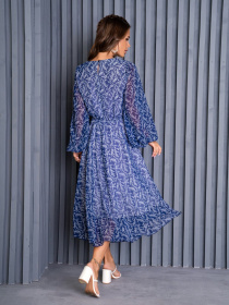 Платье миди ISSA Plus модель 14135_blue Фото