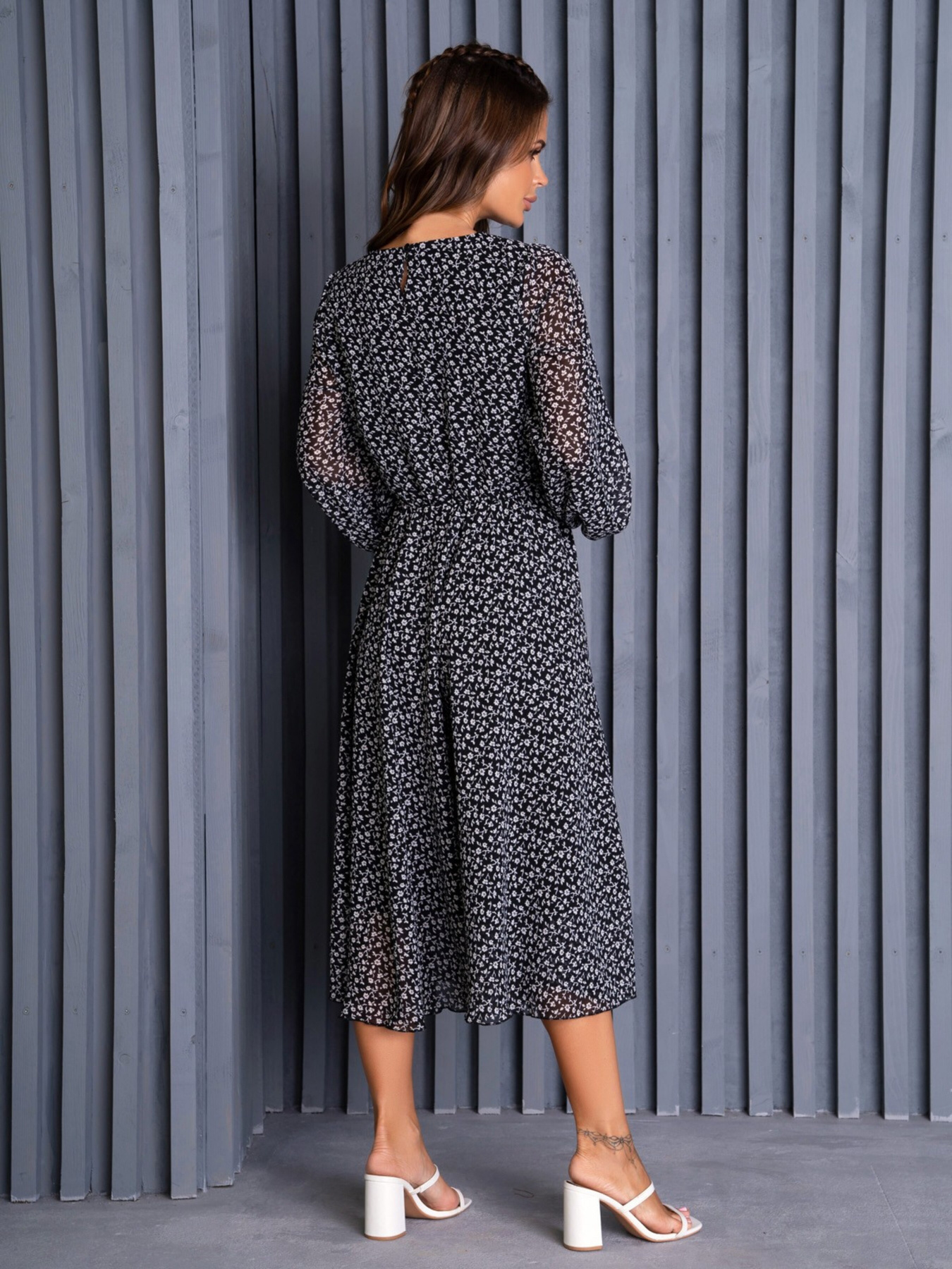 Платье миди ISSA Plus модель 14137_black Фото