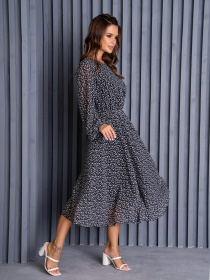 Платье миди ISSA Plus модель 14137_black Фото