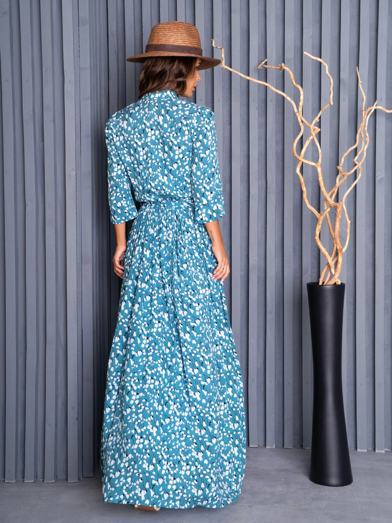 Сукня максі ISSA Plus модель 14146_multicolor Фото