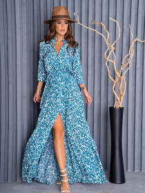 Сукня максі ISSA Plus модель 14146_multicolor Фото