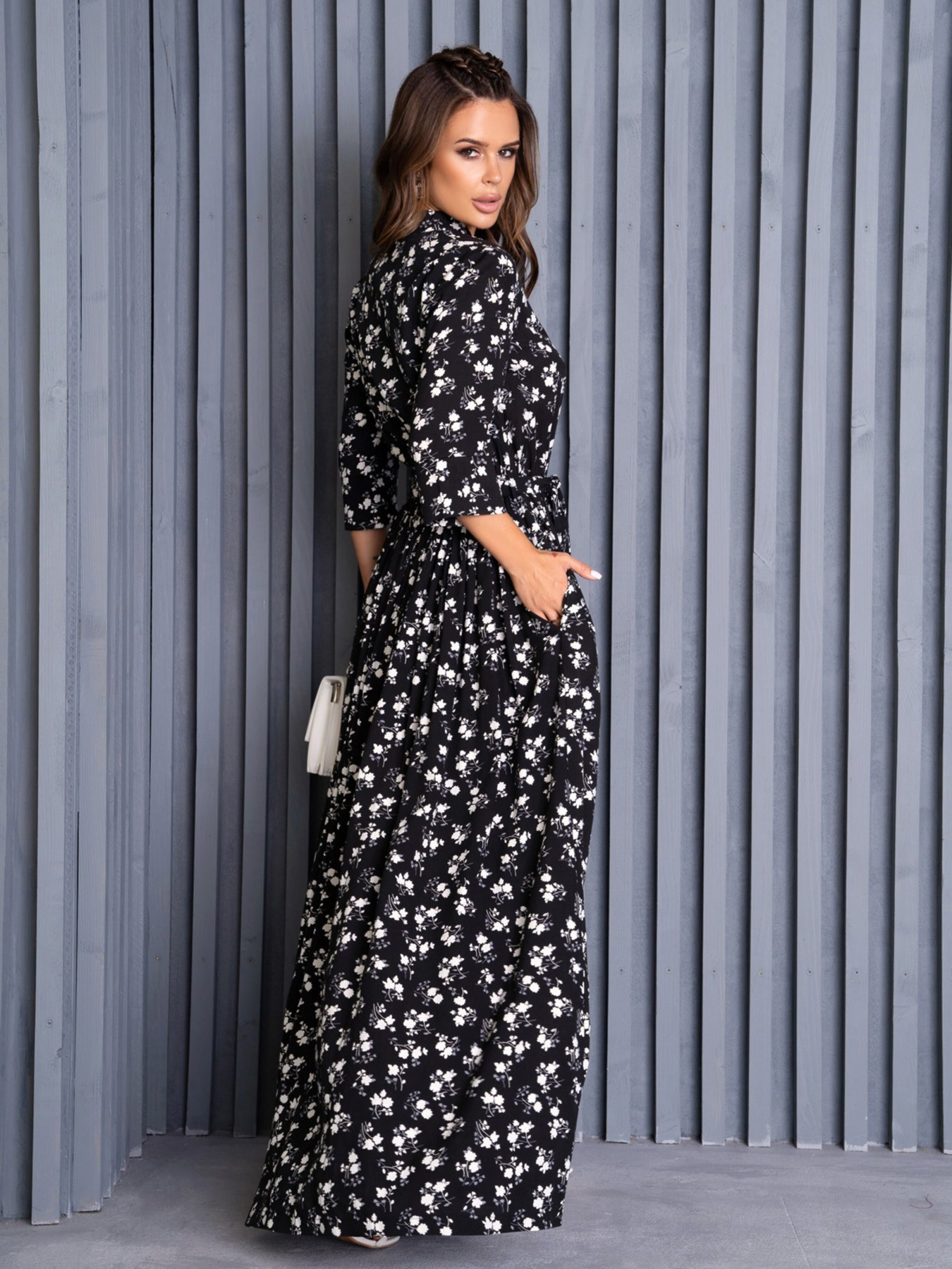 Сукня максі ISSA Plus модель 14147_black Фото