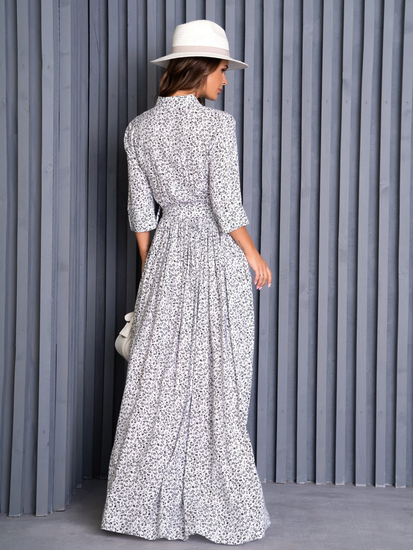 Платье макси ISSA Plus модель 14148_white Фото