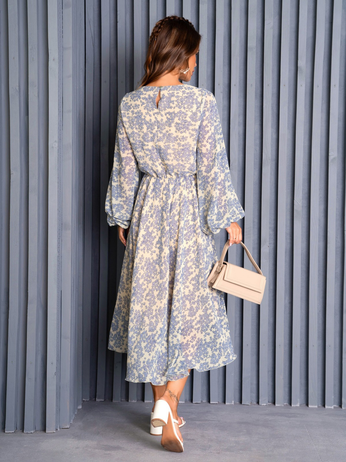 Платье миди ISSA Plus модель 14132_multicolor Фото