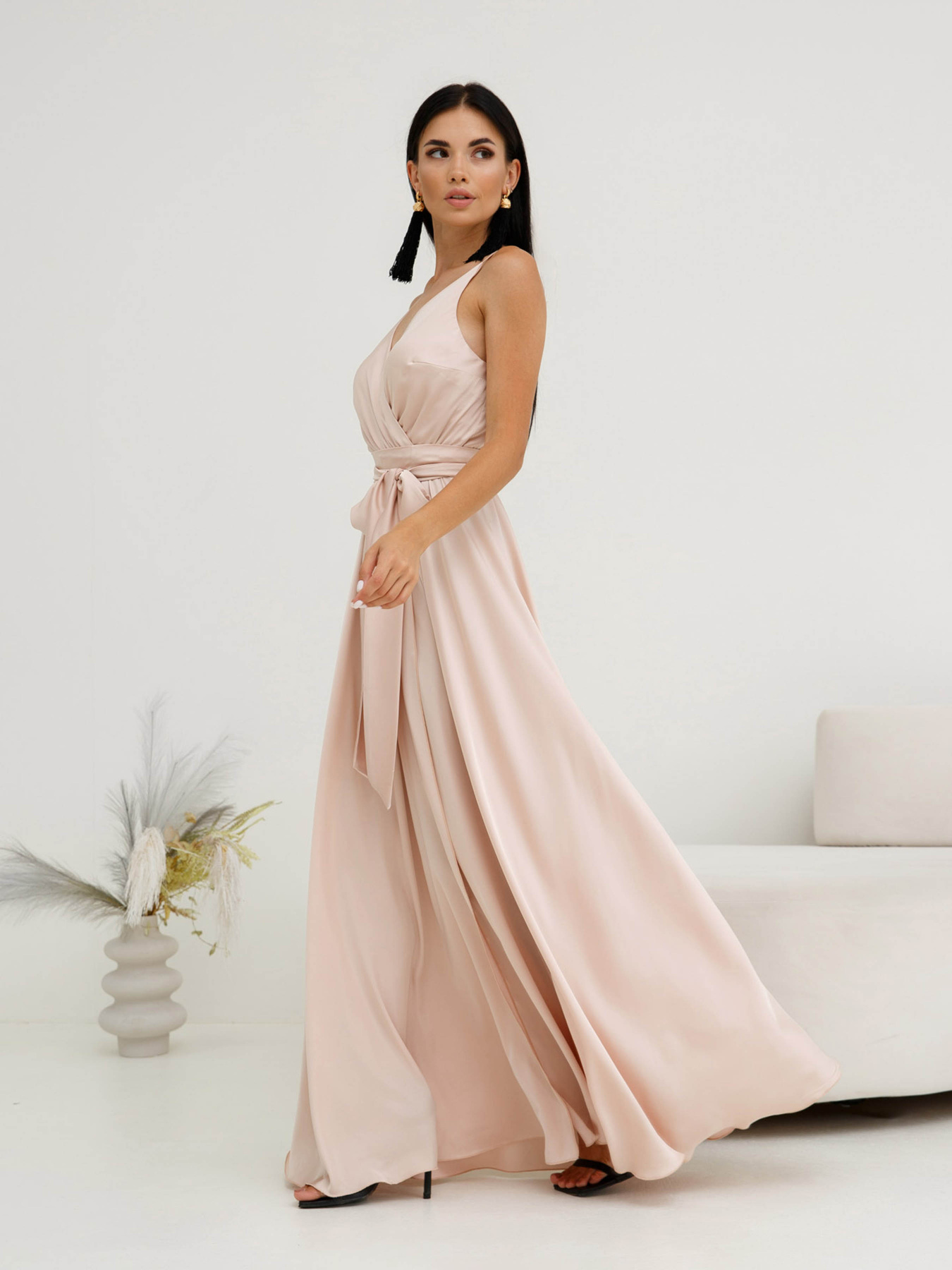 Платье макси Jadone Fashion модель Suknya_Bonsi_bej Фото