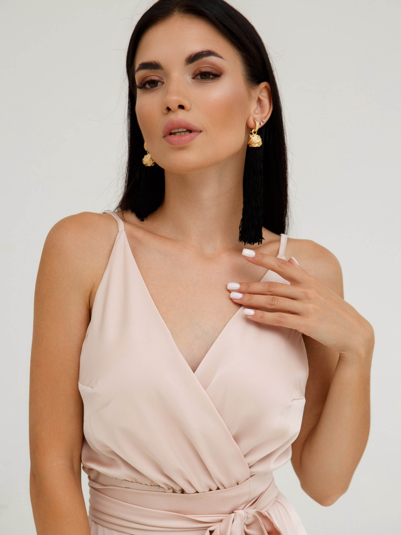 Платье макси Jadone Fashion модель Suknya_Bonsi_bej Фото