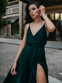 Платье макси Jadone Fashion модель Suknya_Bonsi_smaragd Фото