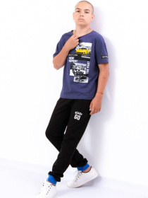 Штаны спортивные Носи своє модель 6074-023-33-chornij-temno-bryuzovij Фото