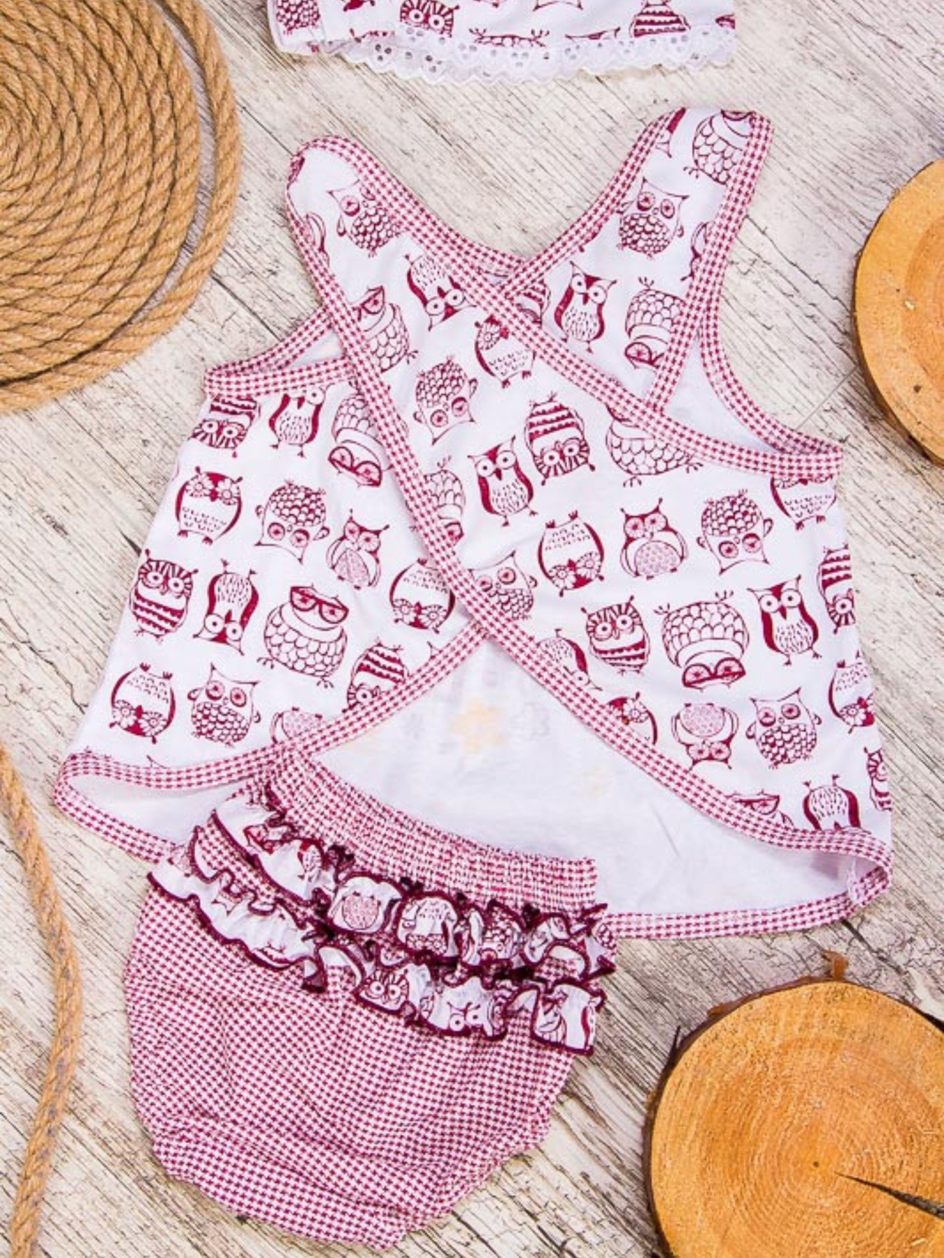 Комплект для немовлят Носи своє модель 5017-002-33-sova-bordovij Фото