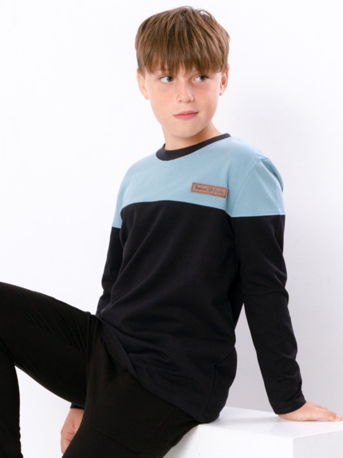 Лонгслів Носи своє модель 6387-057-sro-blakitnij Фото