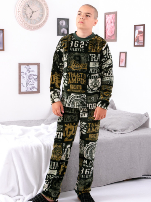 Пижама Носи своє модель 6079-035-1-1-temno-zelenij-nadpisi Фото