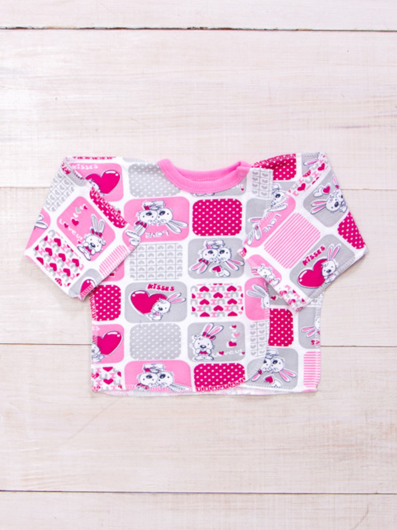 Рубашка повседневная Носи своє модель 9686-024-5-zajchiki-kvadrat-rozhevij Фото