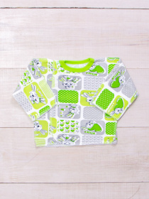 Сорочка повсякденна Носи своє модель 9686-024-5-zajchiki-kvadrat-salatovij Фото