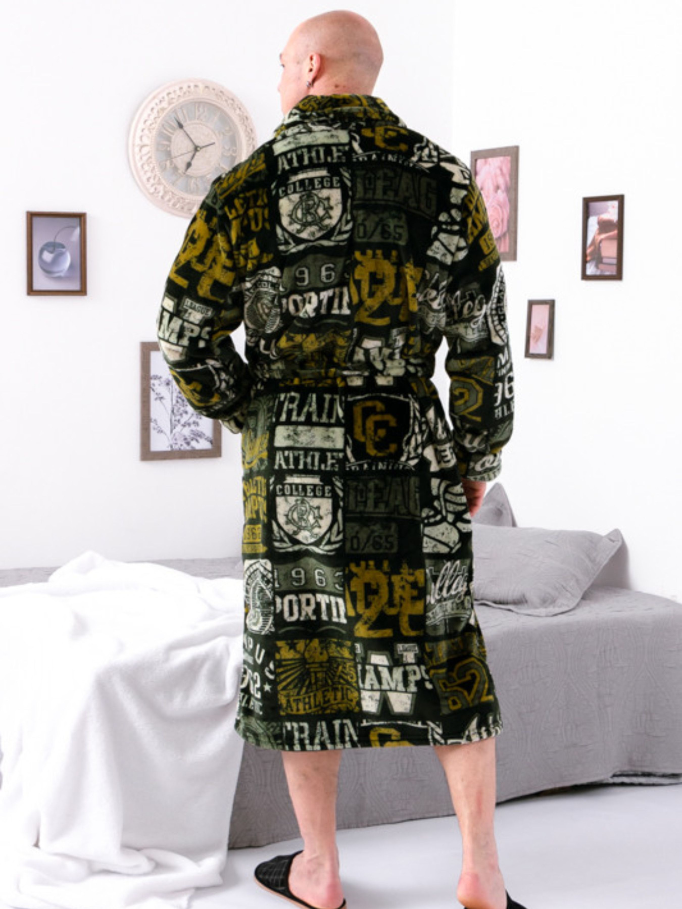 Халат Носи своє модель 8619-035-temno-zelenij-nadpisi Фото