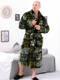 Халат Носи своє модель 8619-035-temno-zelenij-nadpisi Фото