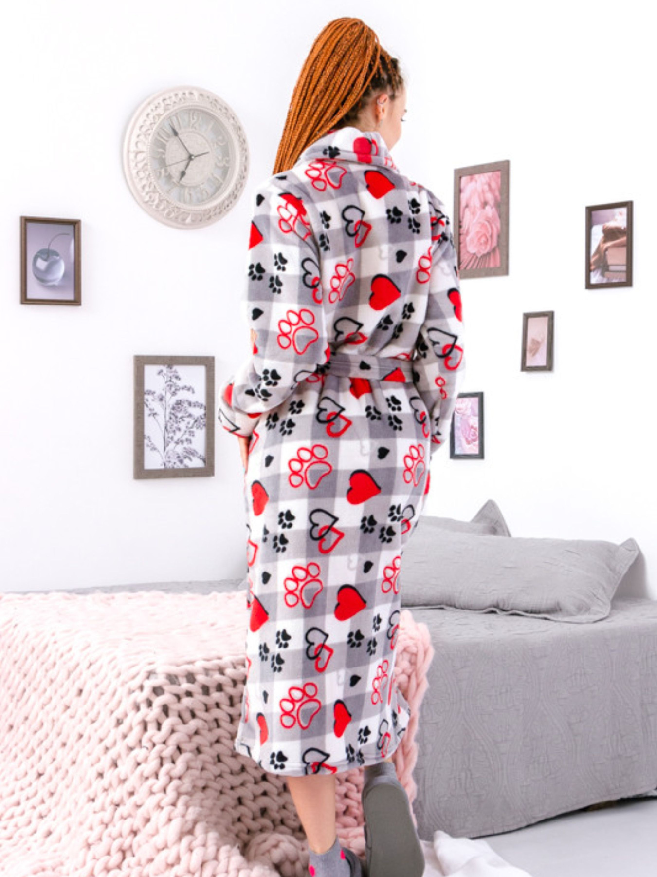 Халат Носи своє модель 8577-035-serdechka-chervonij Фото