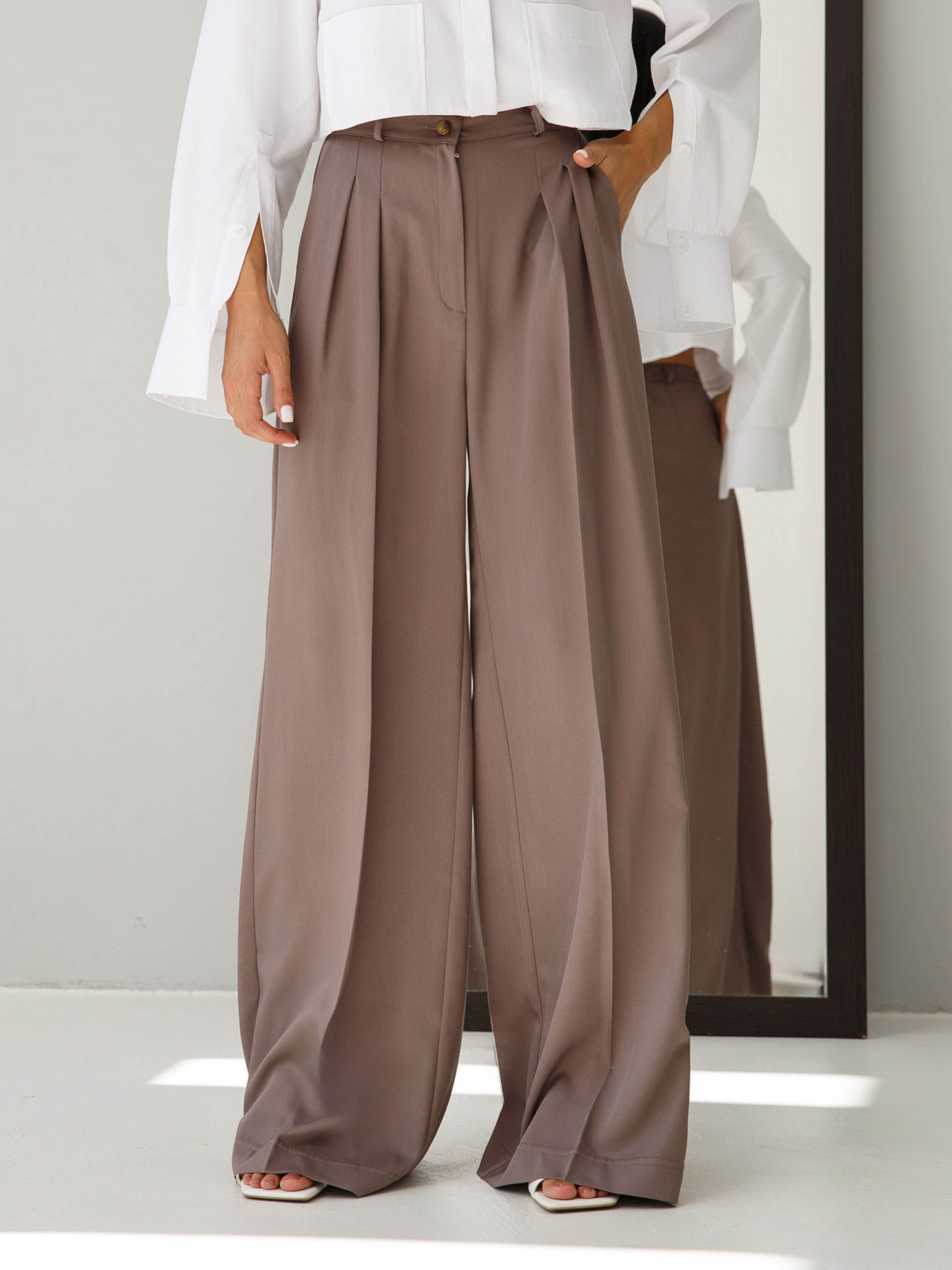 Палаццо Jadone Fashion модель Bryuky_Dzhyl_korychnevyy Фото