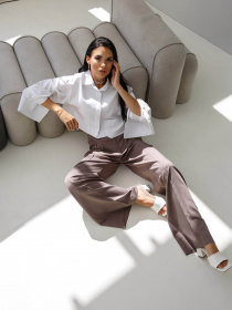 Палаццо Jadone Fashion модель Bryuky_Dzhyl_korychnevyy Фото