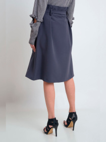 Спідниця міді Mangano модель 0017MNG00377GRIGIO Фото