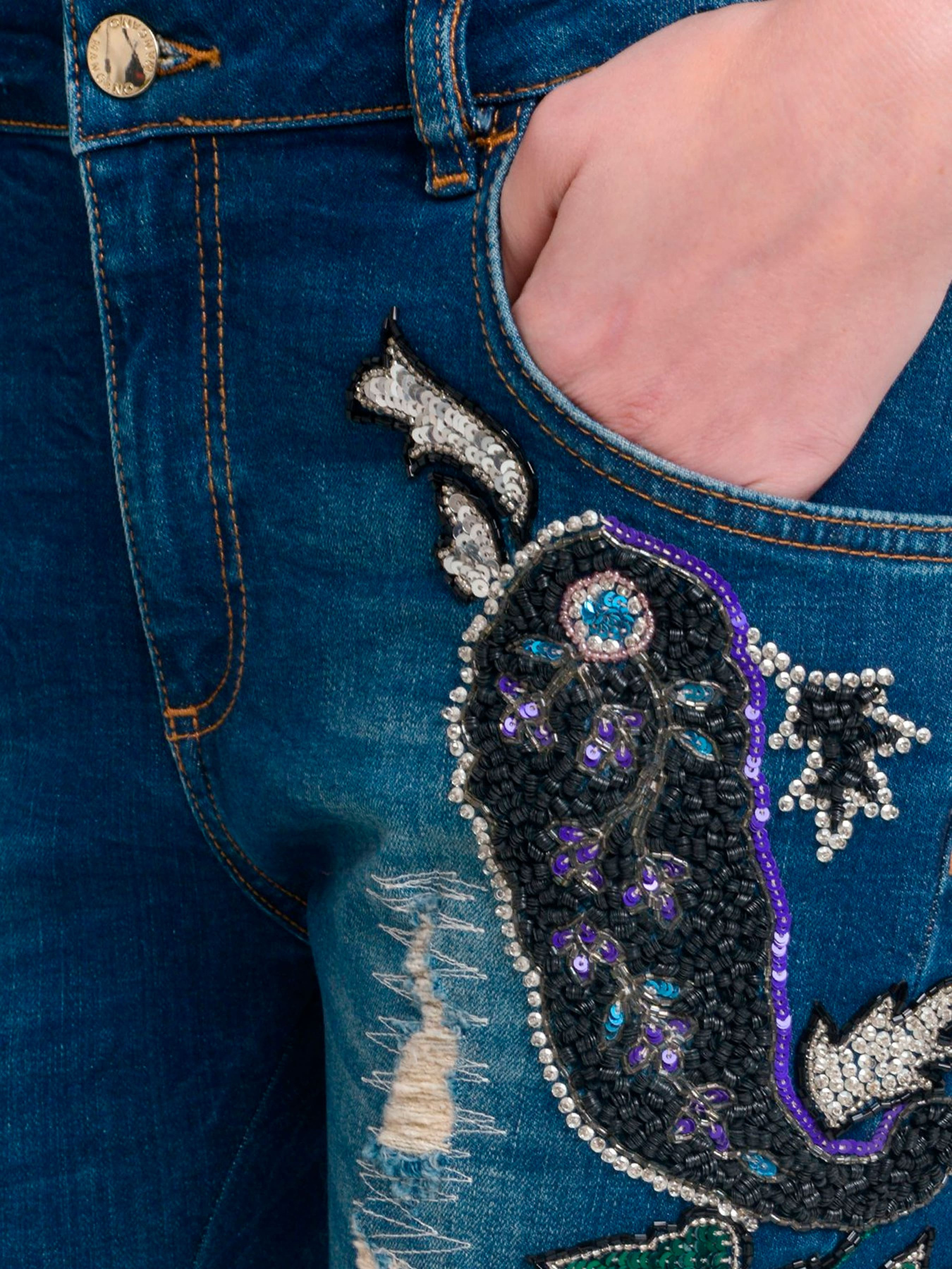 Завужені джинси Mangano модель A18PMNG00276 Фото