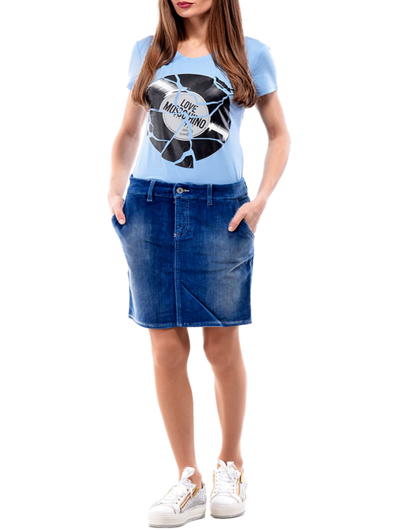 Джинсовая юбка BLUGIRL модель BF532063521285 Фото