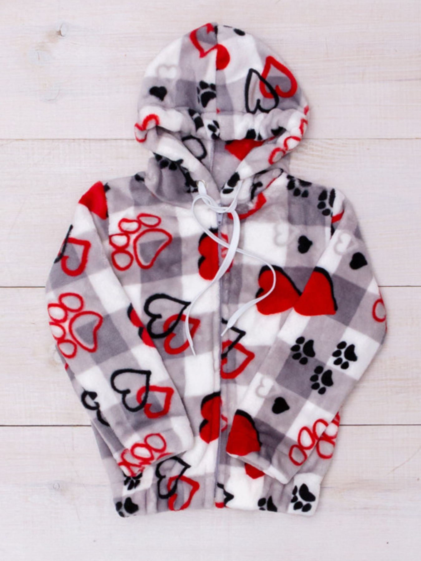 Флісова кофта Носи своє модель 6071-035-5-serdechka-chervonij Фото