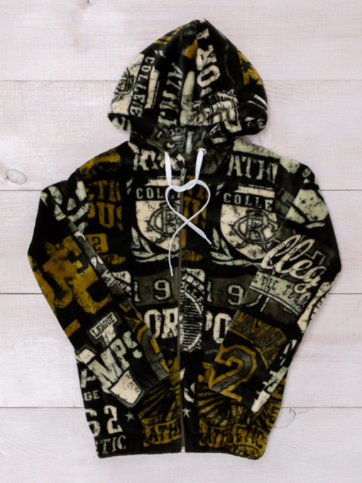 Флісова кофта Носи своє модель 6071-035-4-temno-zelenij-napisi Фото