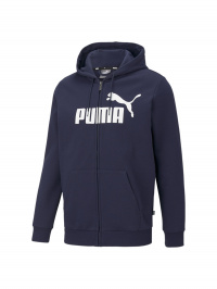 Синій - Кофта спортивна PUMA Ess Big Logo Fz Hoodie