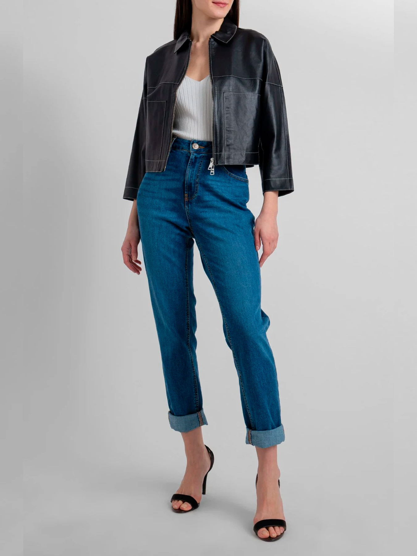 Шкіряна куртка Beatrice.b модель 20FE3703BOX_99 Фото