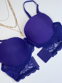 Бюстгальтер ISSA Plus модель BL2-821_blue Бюстгальтер ISSA Plus модель BL2-821_blue Фото