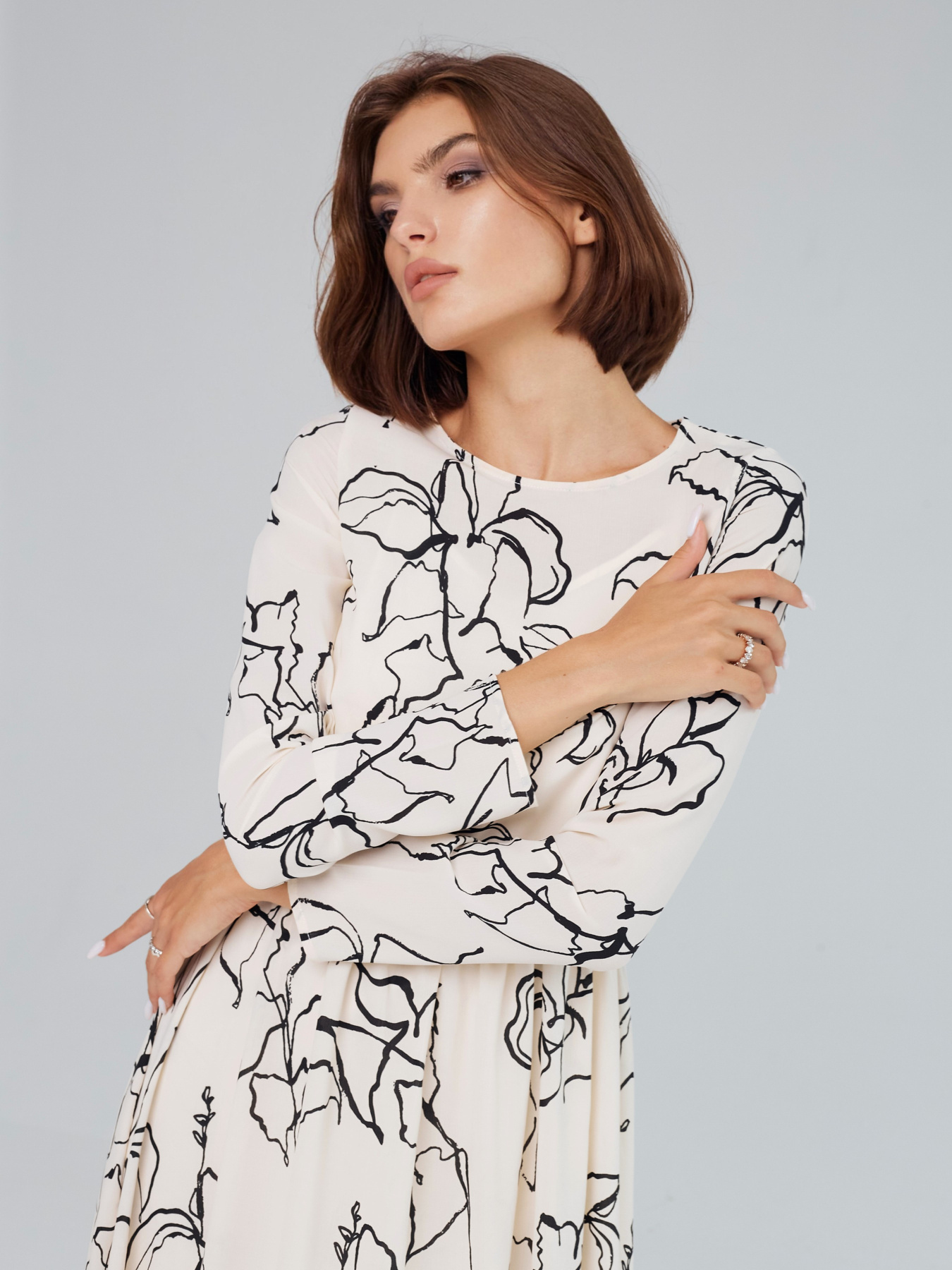 Платье миди Anais Gose Avalanche модель dress.midi.avalanche.milky.001 Фото